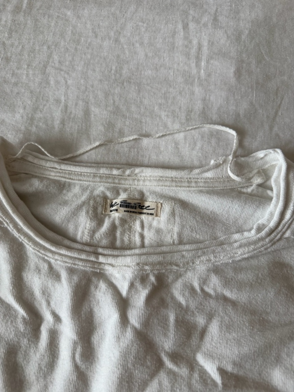 Free People White Short Sleeve Puff Tee szM - Picture 6 of 10